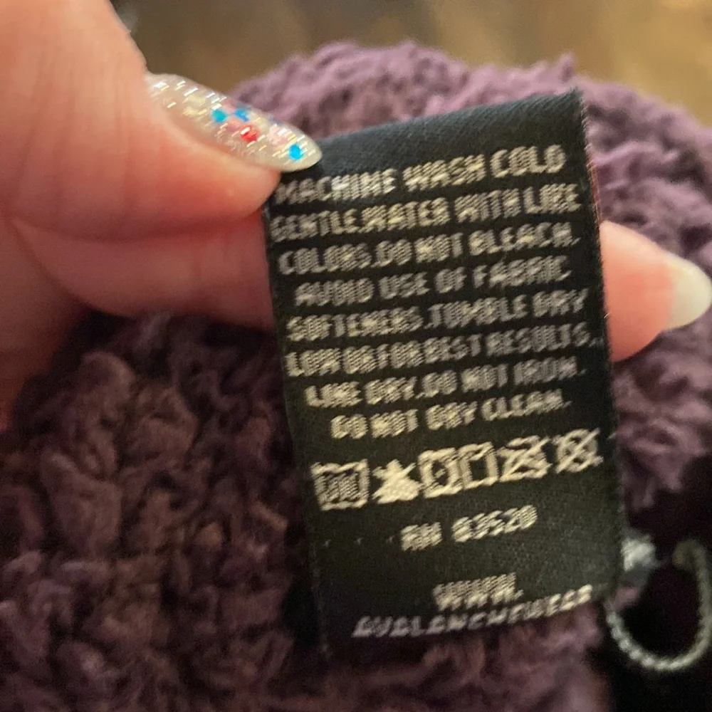 Avalanche Purple Fuzzy Jacket Zip Midlayer Thermalation Medium M GUC - Picture 6 of 8